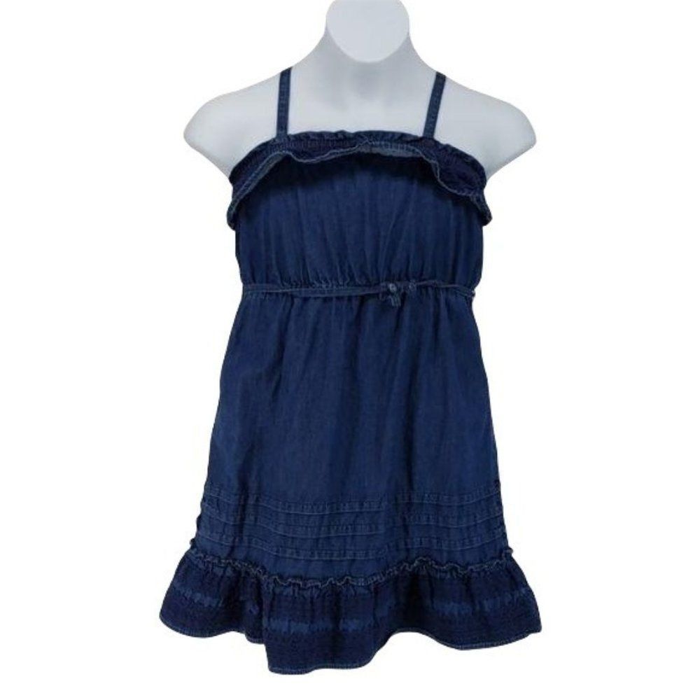 Gap‎ kids blue sleeveless size small denim jean Dress